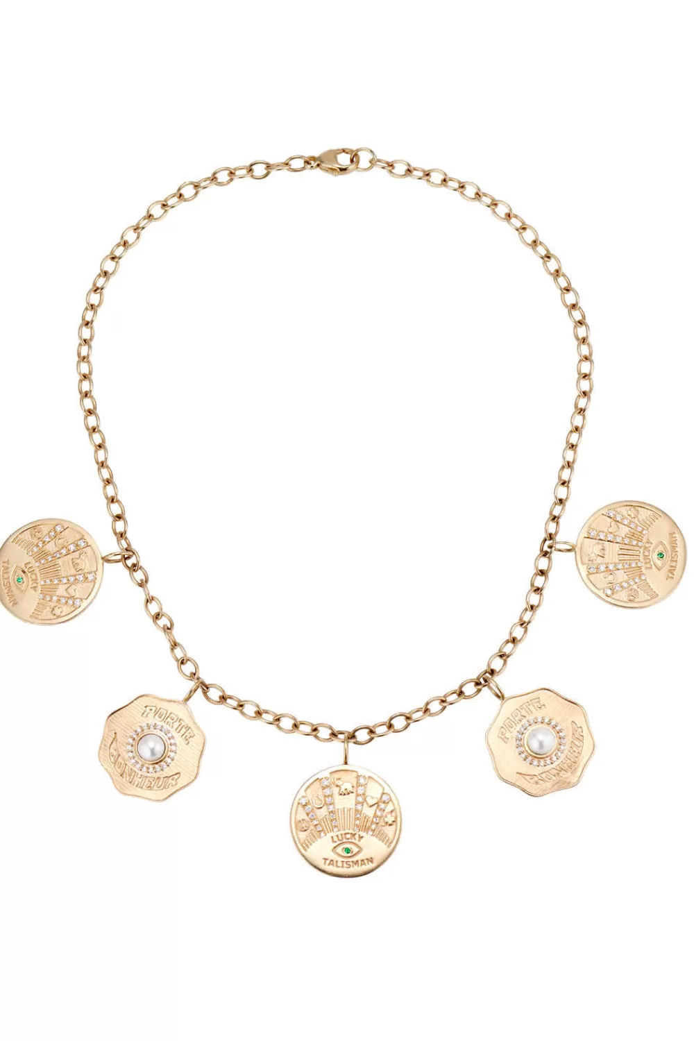 Woman Marlo Laz Fine Jewelry | 5 Coin Necklace