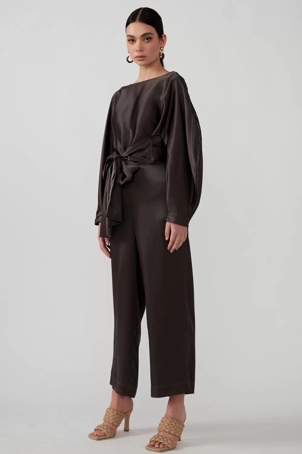 Woman Mastani Jackets | Aggie Silk Pants In Shadow