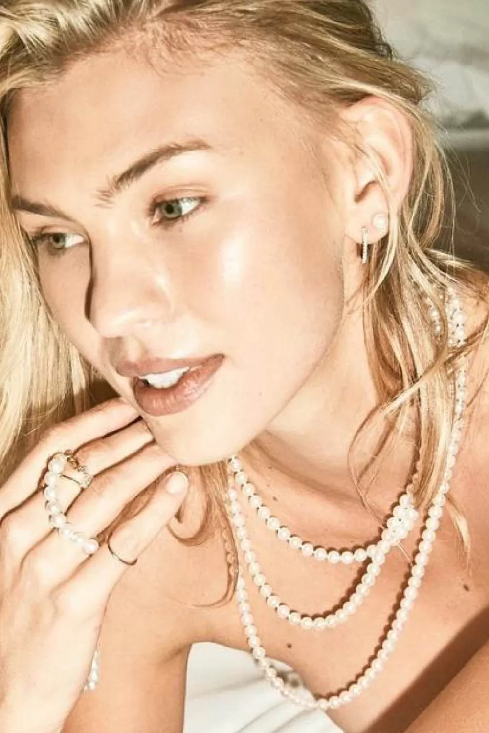 Woman KBH Fine Jewelry | Akoya Pearl Strand Necklace In Yellow Gold