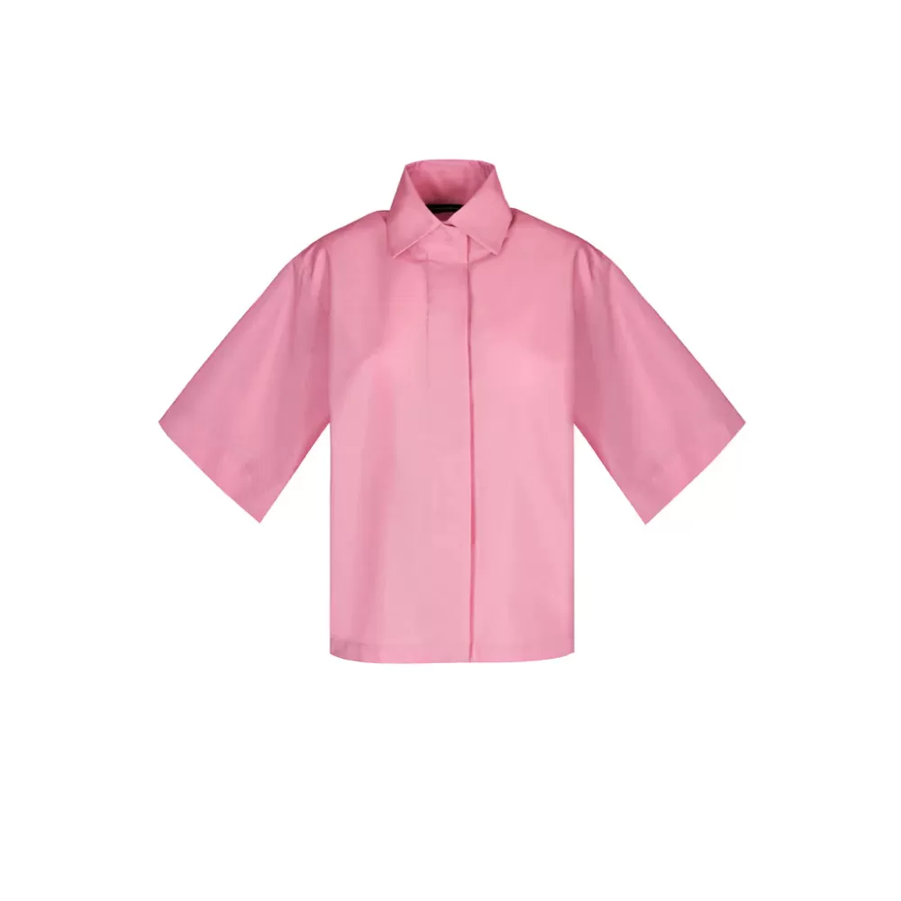 Woman Maria Elena Villamil Tops | Alcalina Shirt In Taffy Pink