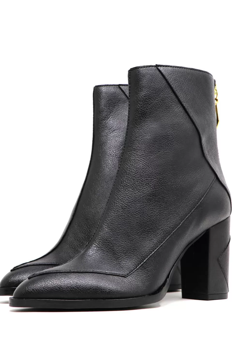 Woman Sylven New York Shoes | Almasi Black Vegan Apple Leather Boots