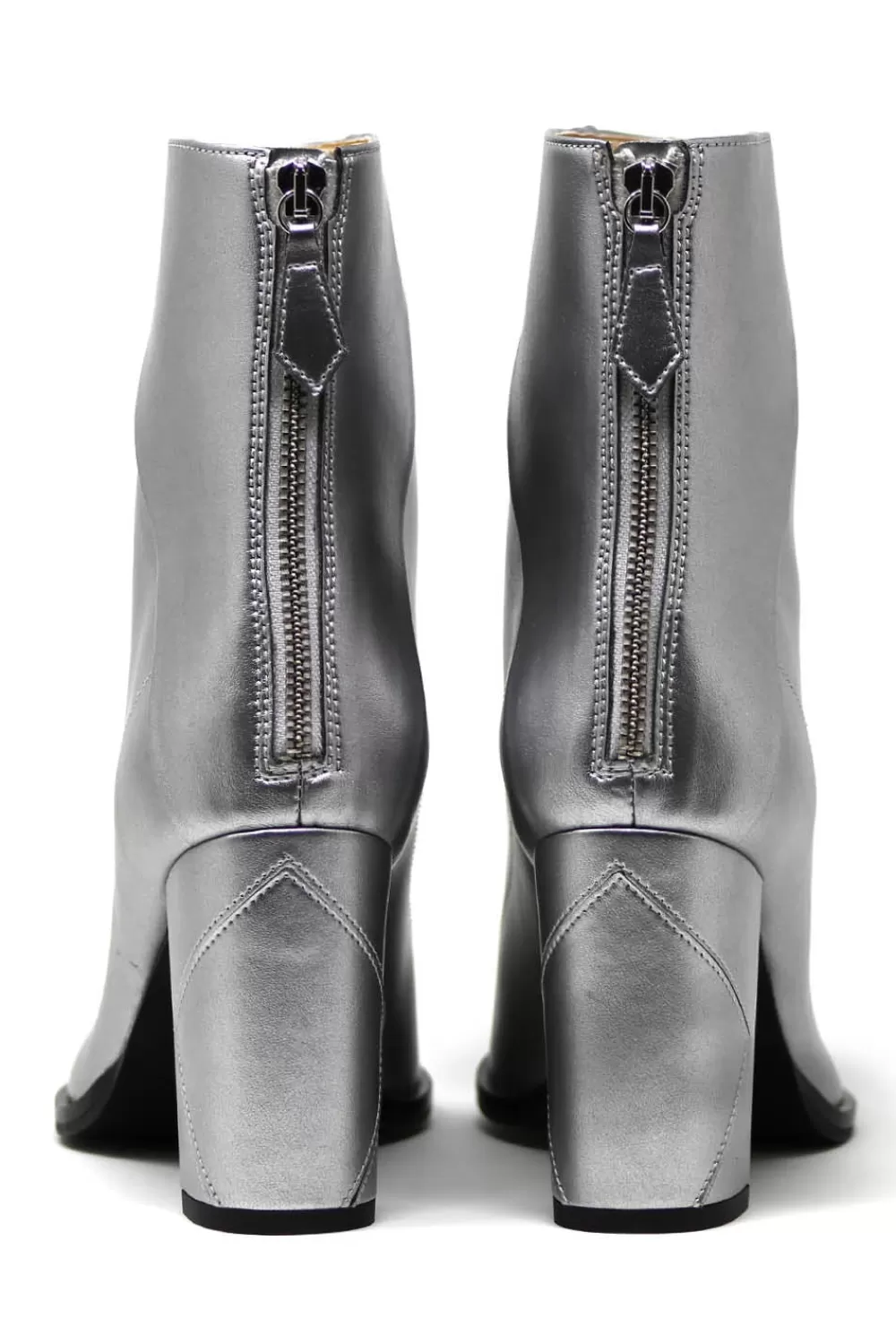 Woman Sylven New York Shoes | Almasi Silver Vegan Apple Leather Boots
