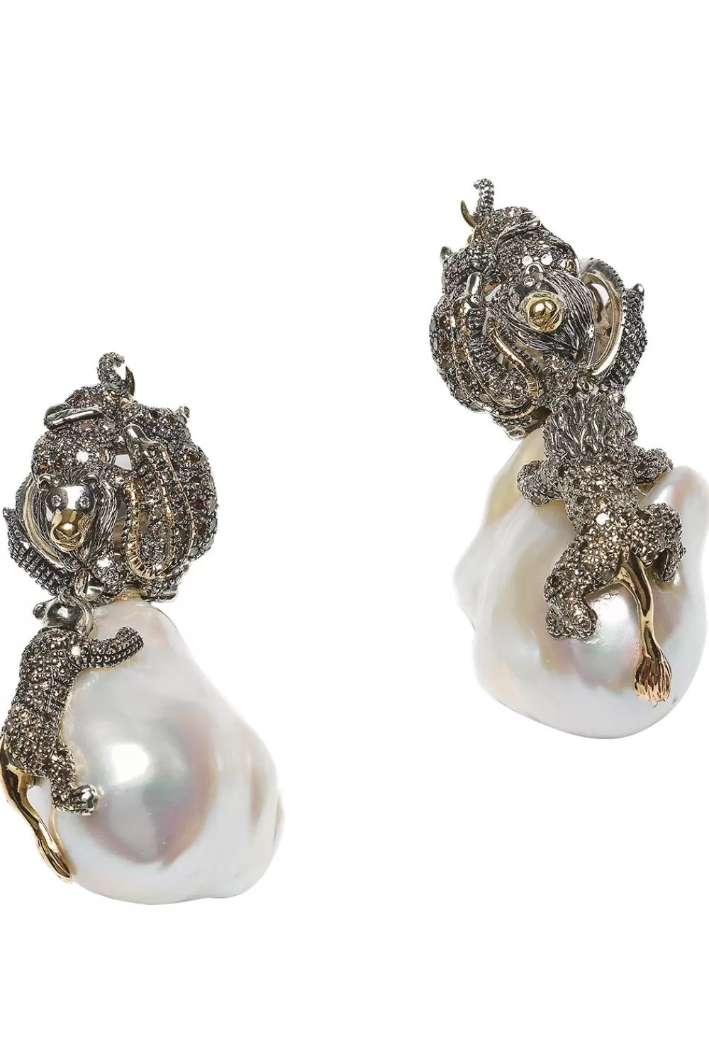 Woman Bibi van der Velden Fine Jewelry | Animal Earrings With Baroque Pearls