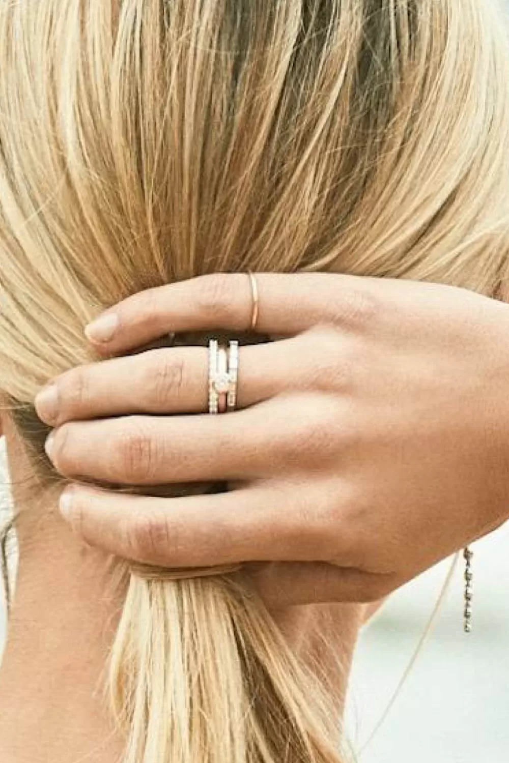 Woman KBH Fine Jewelry | Bezel Band In Rose Gold