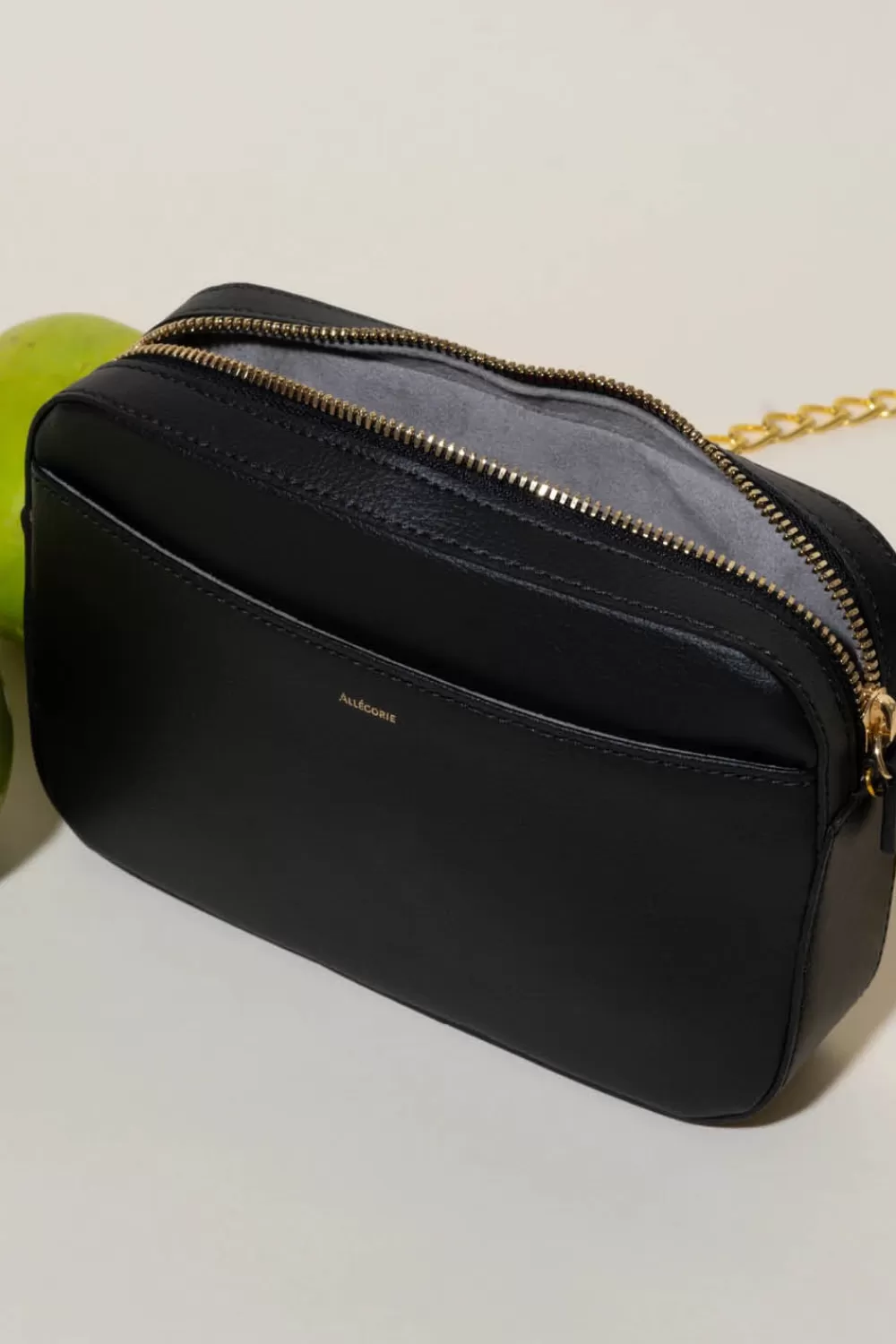 Woman Allegorie Bags | Black Gala Crossbody Camera Bag In Misty Grey