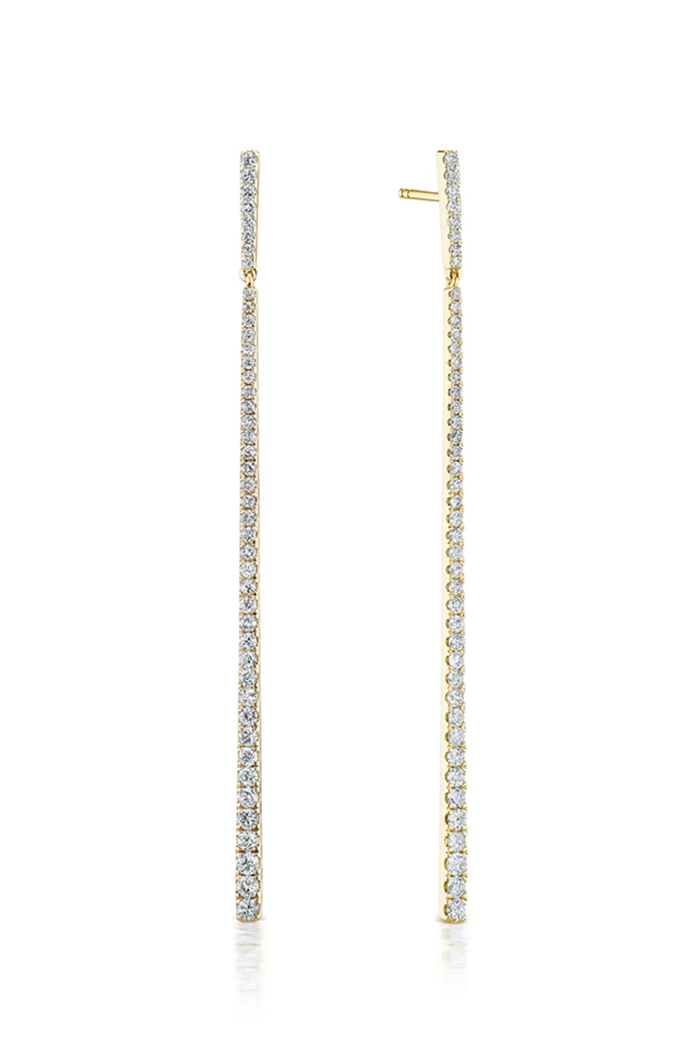 Woman KBH Fine Jewelry | Black Tie Earrings In Yellow Gold