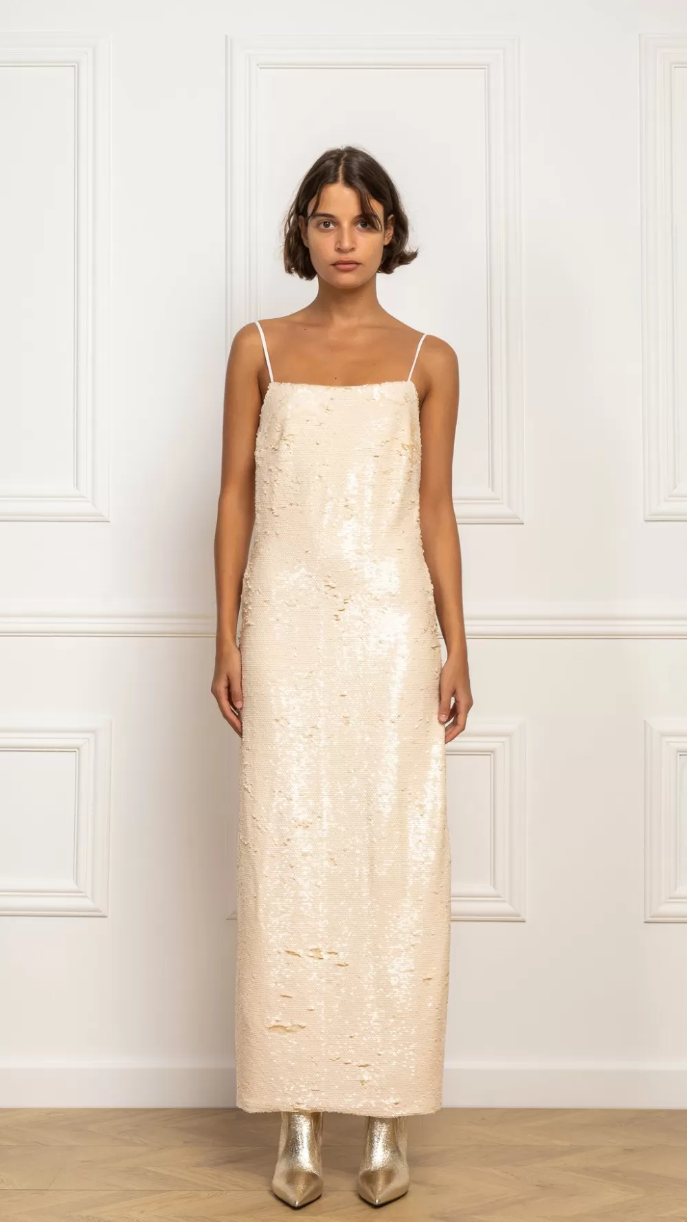 Woman Stefania Vaidani Dresses | Cahuita Sequin Ecru Dress