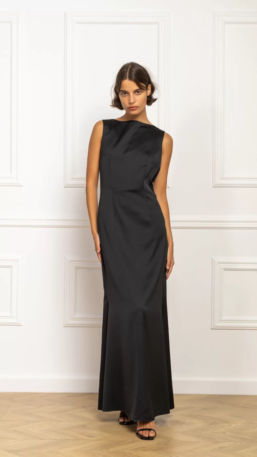 Woman Stefania Vaidani Dresses | Ciara Daisy Gown In Black Silk