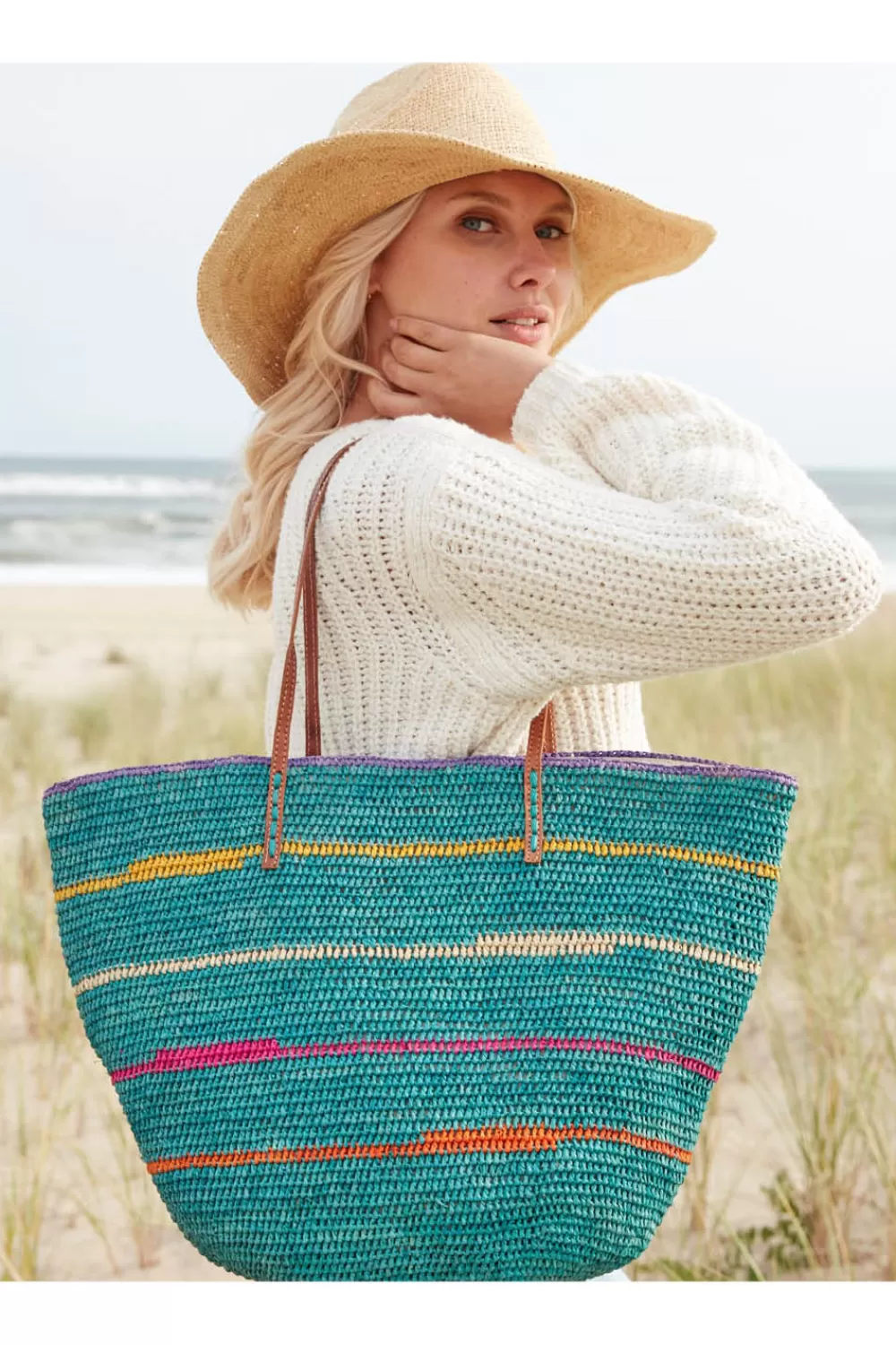 Woman Mar Y Sol Bags | Cielo Tote In Aqua