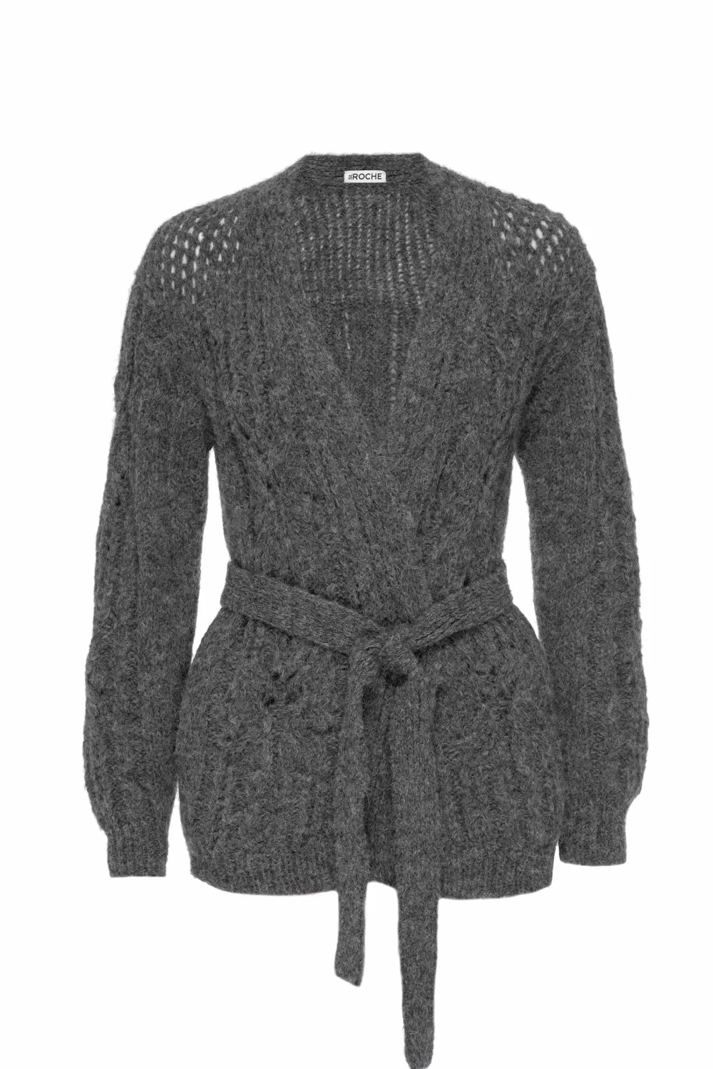 Woman St. Roche Knitwear | Cora Cardigan - Dark Heather Grey