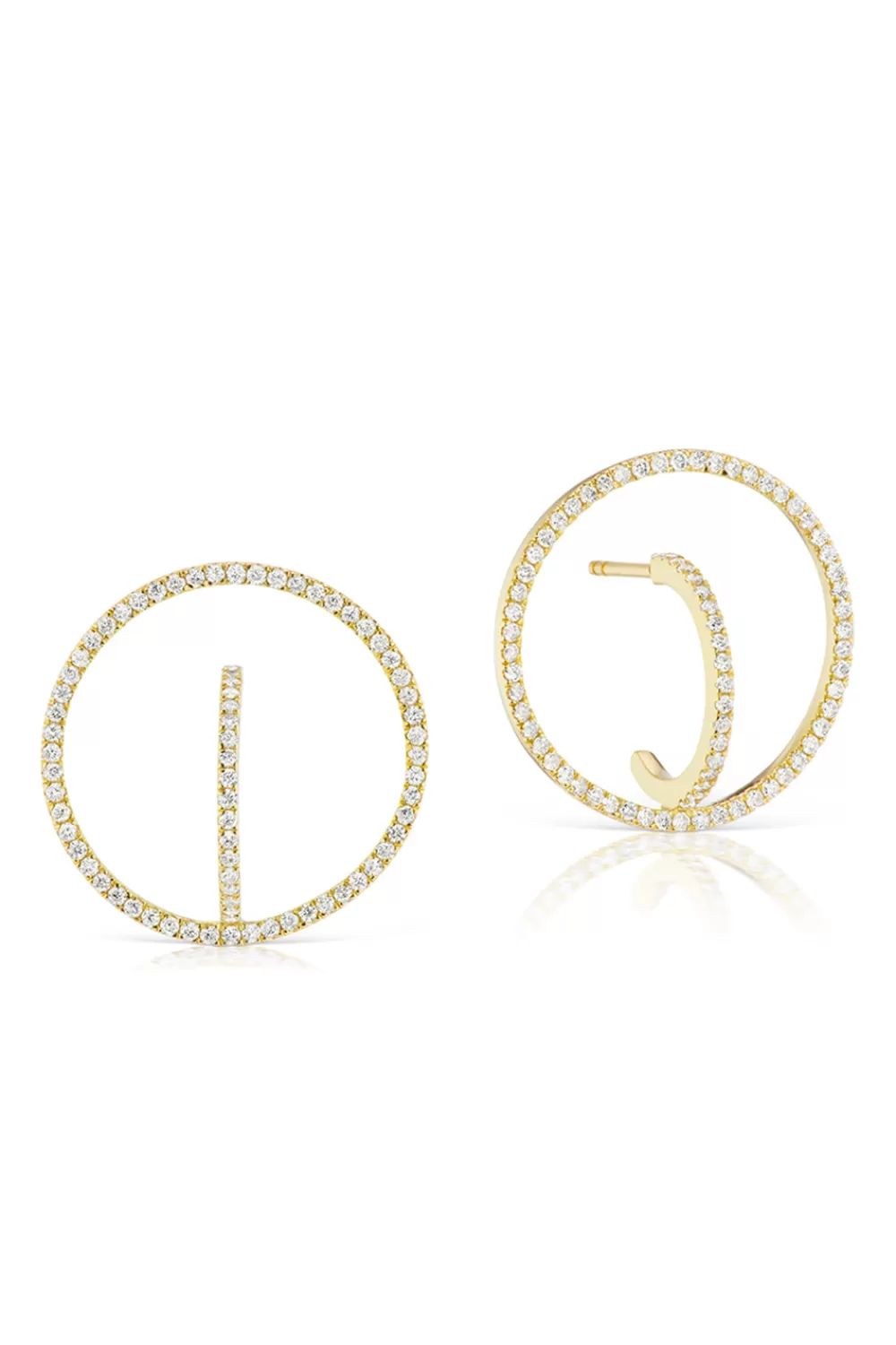 Woman KBH Fine Jewelry | Diamond Orb Earrings In Yellow Gold