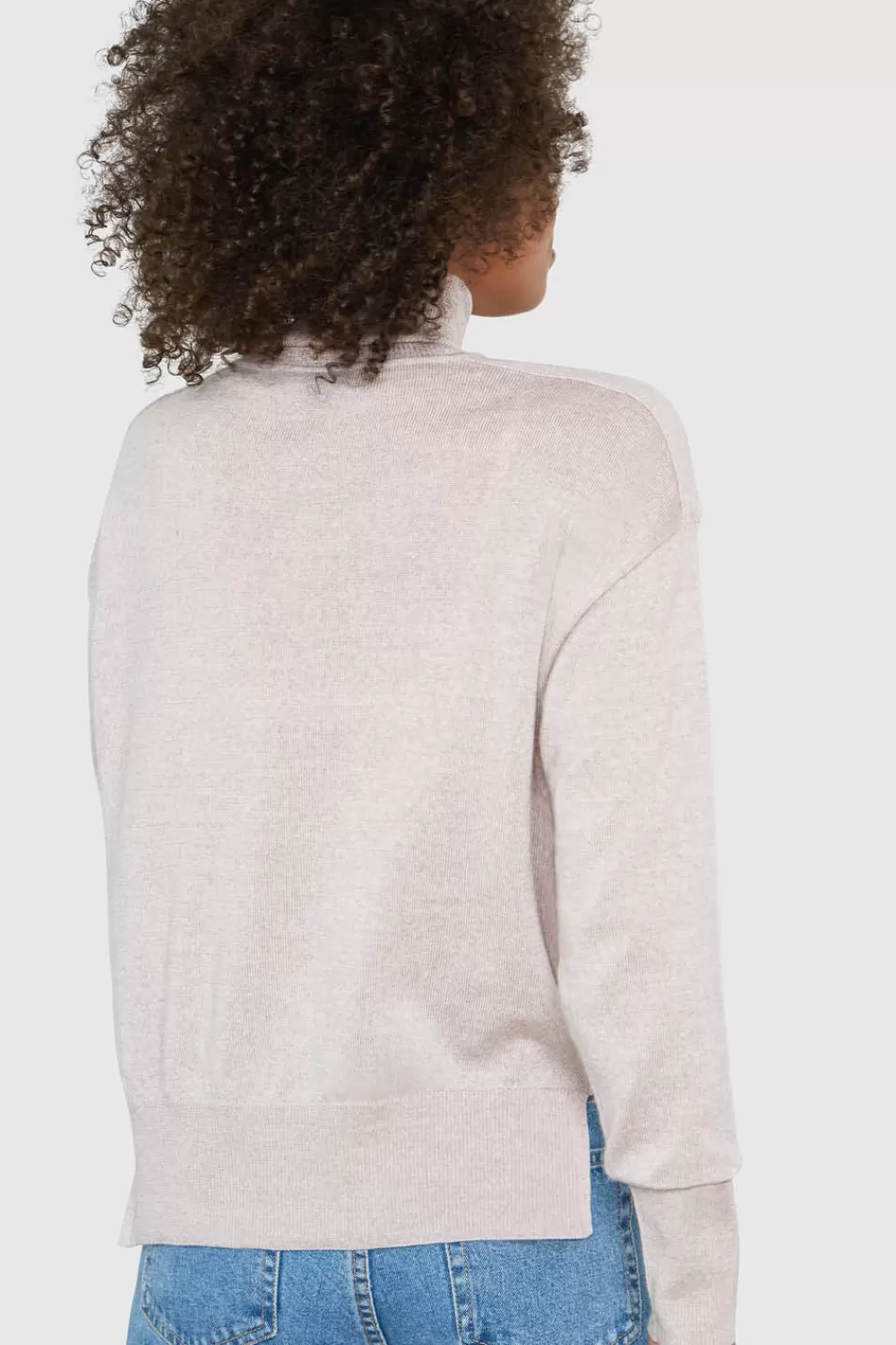 Woman Santicler Tops | Eileen Turtleneck Relaxed-Fit Merino Wool Sweater In Marcona