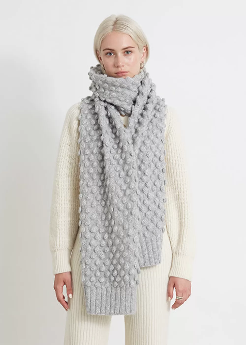 Woman Eleven Six Scarves | Elsa Scarf | Pale Grey Melange