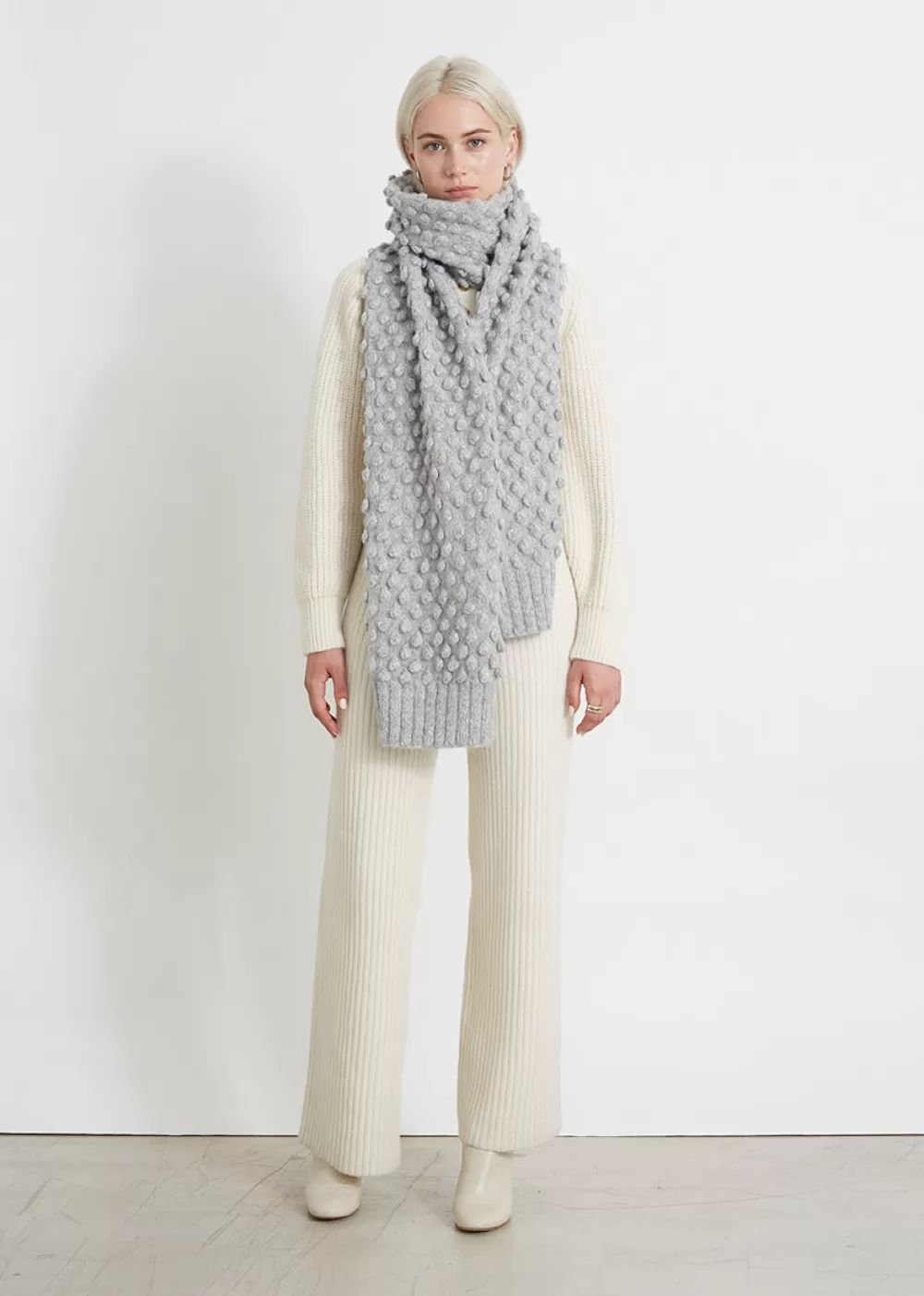 Woman Eleven Six Scarves | Elsa Scarf | Pale Grey Melange