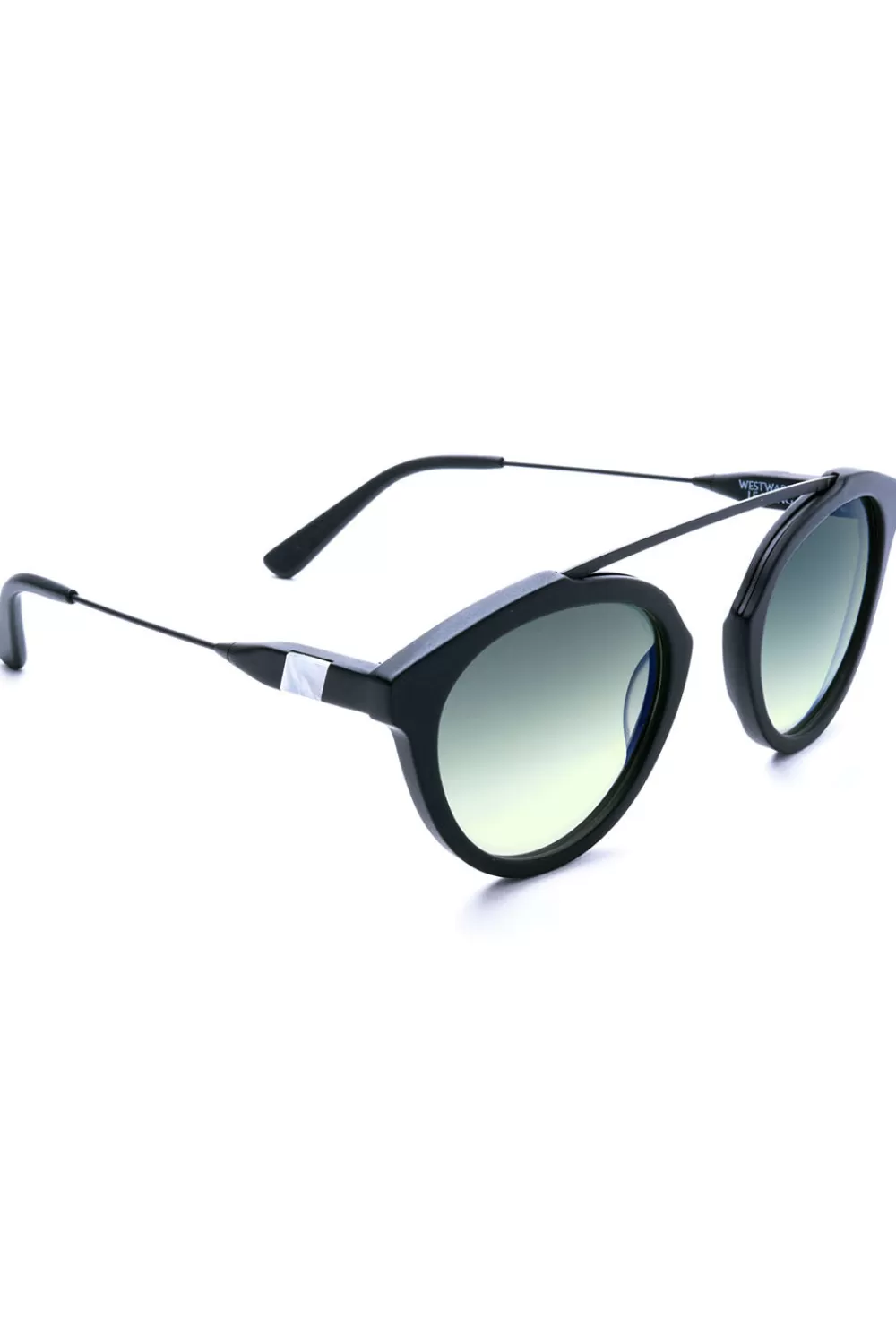 Woman Westward Leaning Sunglasses | Flower 28 In Matte Black Acetate