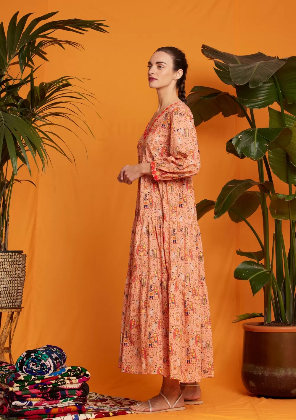 Woman Muzungu Sisters Dresses | Frangipani Dress Bihar Blessings Peach