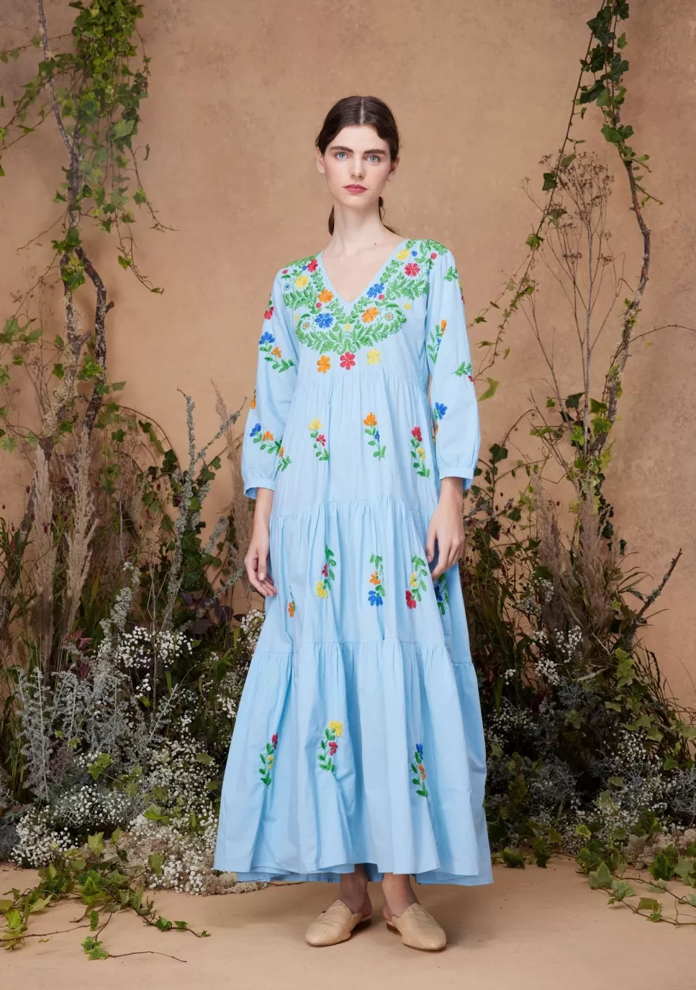 Woman Muzungu Sisters Dresses | Frangipani Dress Blue With Multi