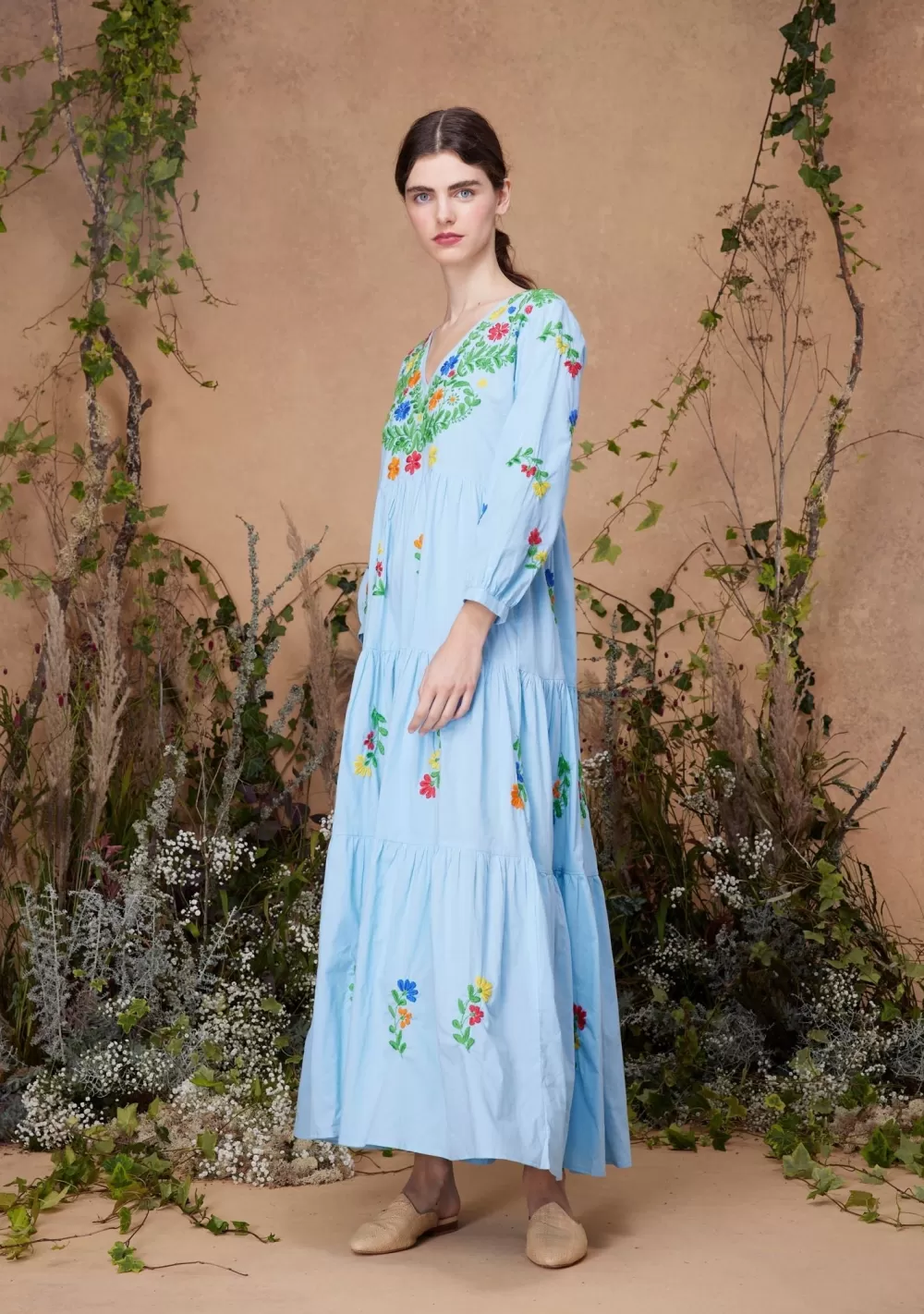 Woman Muzungu Sisters Dresses | Frangipani Dress Blue With Multi
