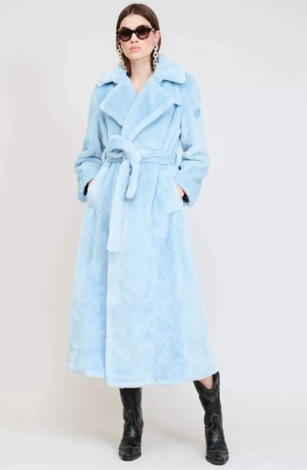 Woman Maison Atia Coats | Genevieve Trench In Light Blue