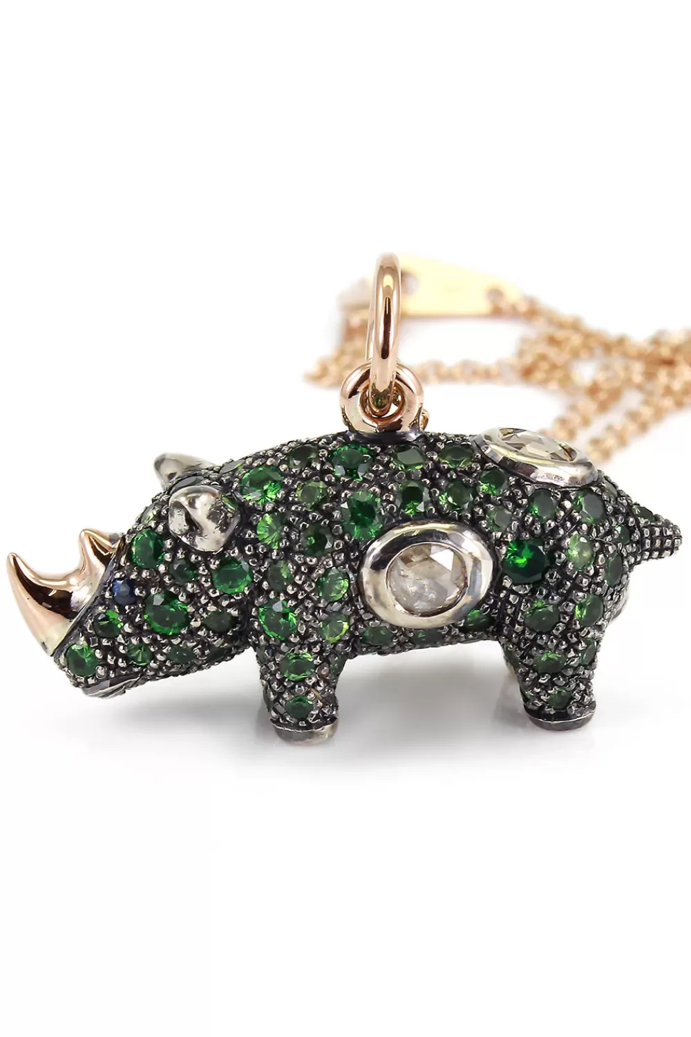 Woman Bibi van der Velden Fine Jewelry | Green Rhino Necklace