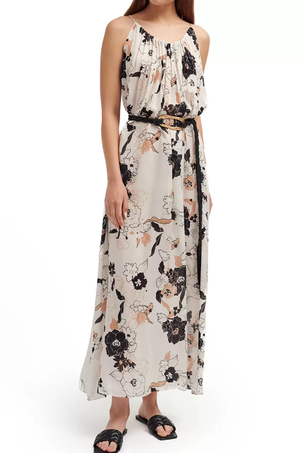Woman Careste Dresses | Greta Dress In Winter Garden Cream
