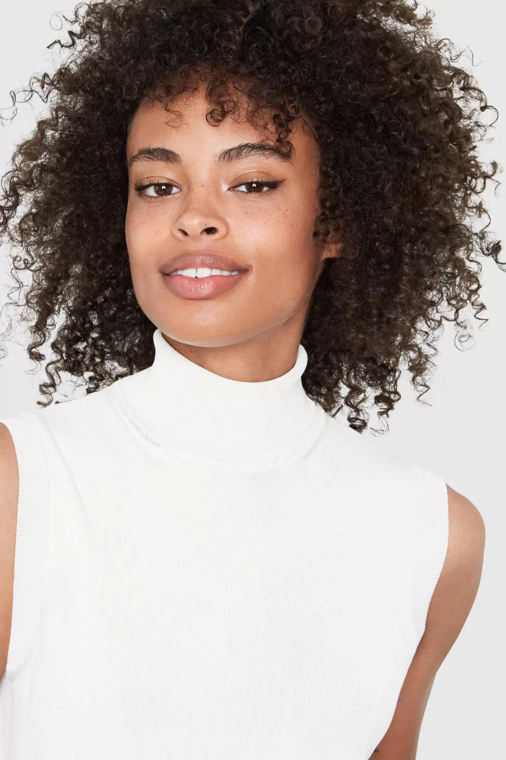 Woman Santicler Knitwear | Hepburn Sleeveless Viscose Sweater In Cream