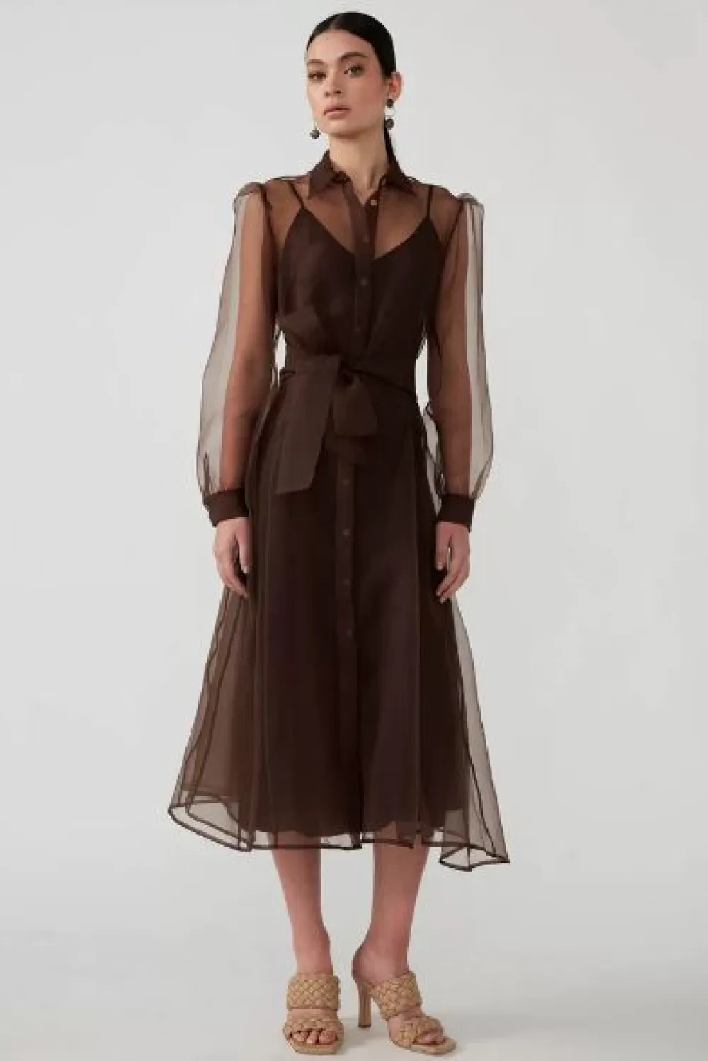 Woman Mastani Dresses | Hiba Shirt Dress In Umber