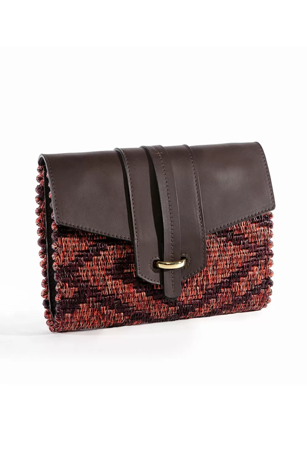 Woman Khokho Bags | Zodwa Clutch In Plum & Chocolate