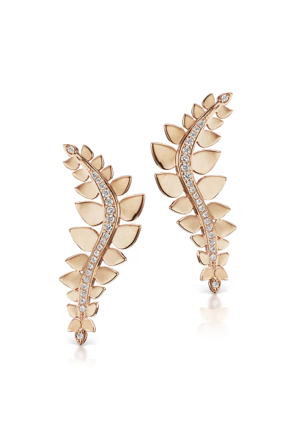Woman KBH Fine Jewelry | Leaf Climbers In Rose Gold