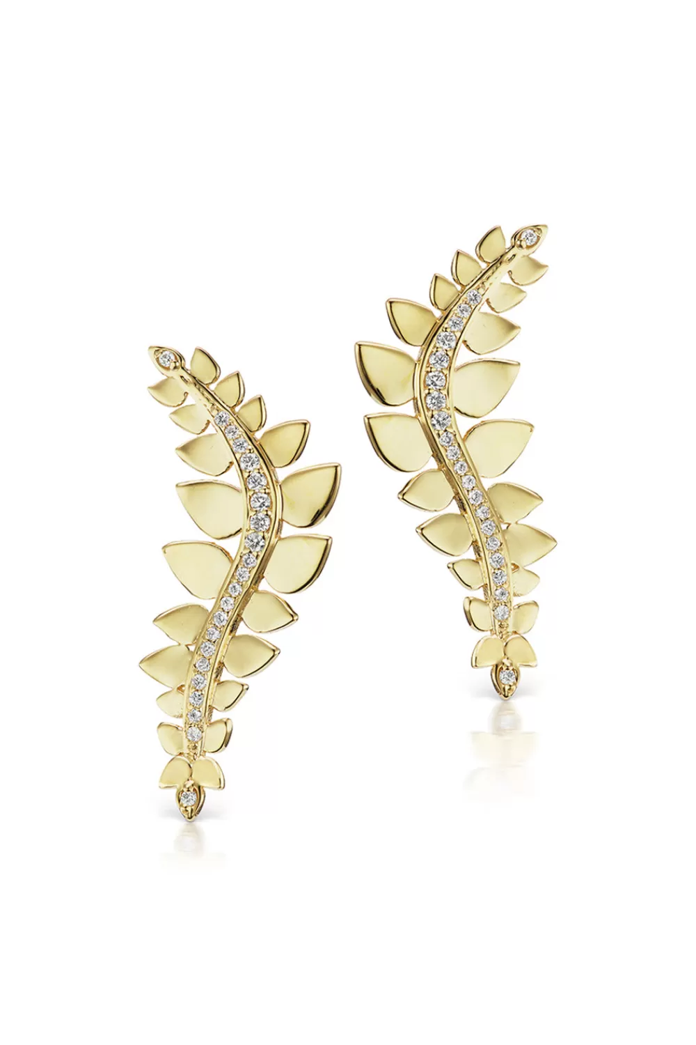 Woman KBH Fine Jewelry | Leaf Climbers In Yellow Gold