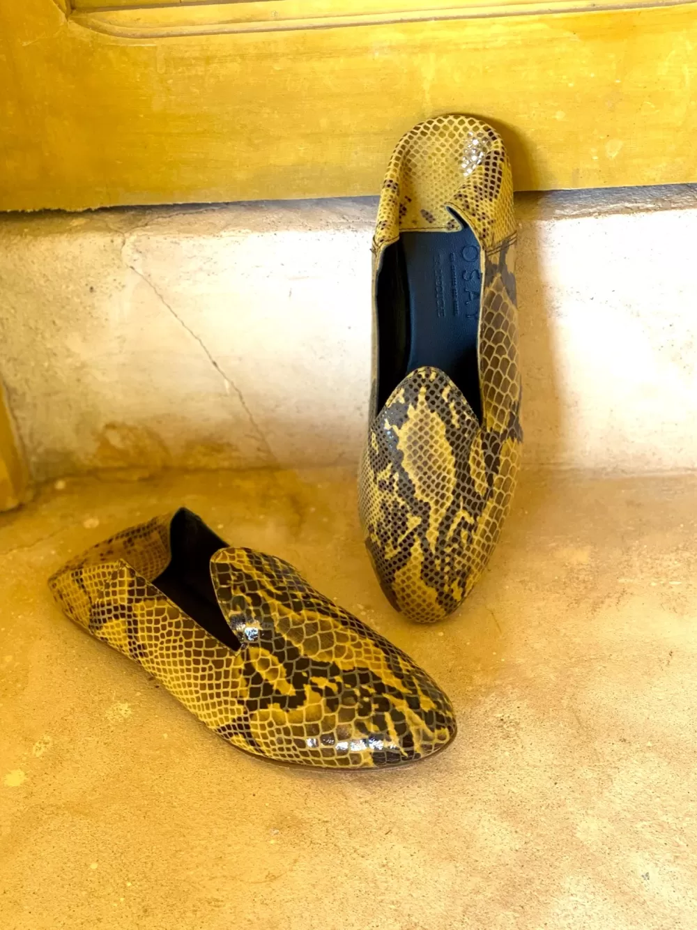 Woman OSAY Shoes | Leather Slide Loafer In Yellow