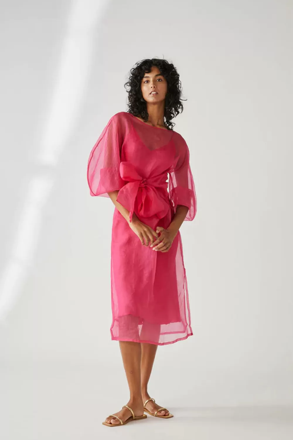 Woman Mastani Dresses | Liba Organza Dress In Magenta