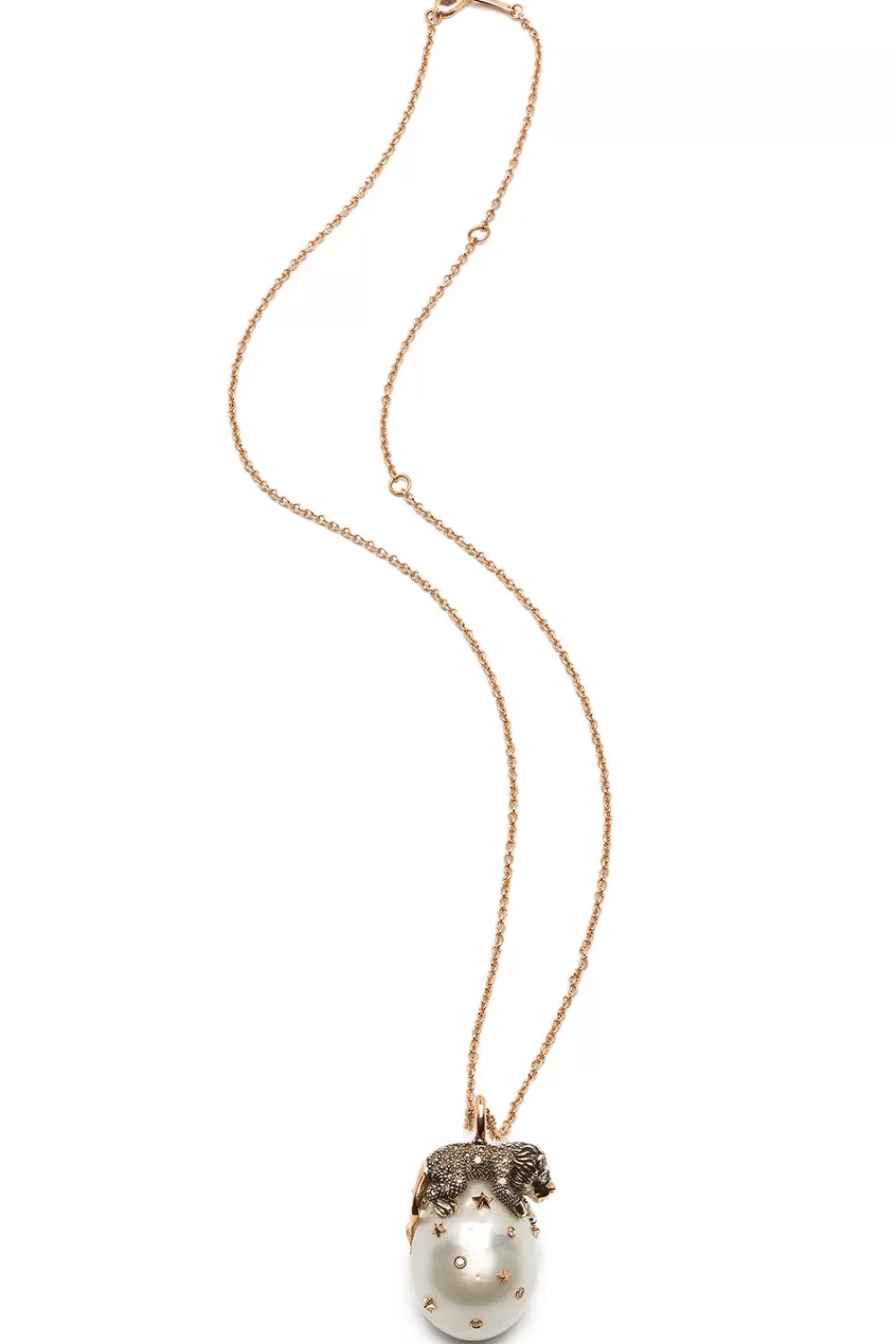 Woman Bibi van der Velden Fine Jewelry | Lion On Pearl Necklace