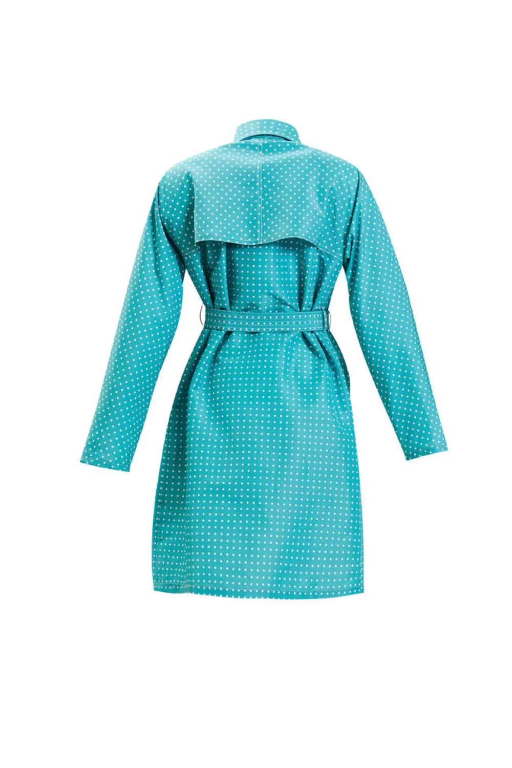 Woman Maison Atia Coats | Microdot Raincoat Teal