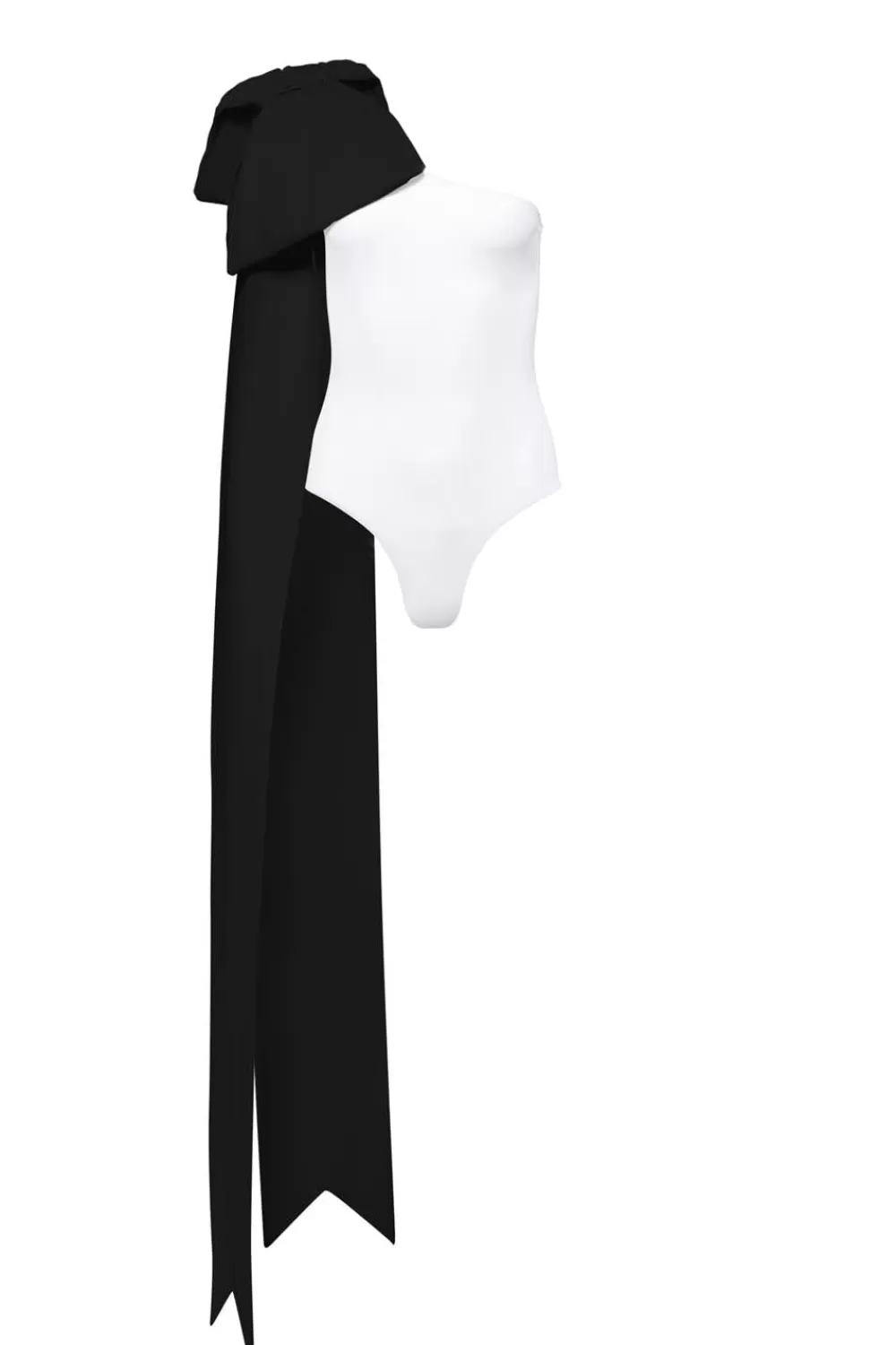 Woman Tabacaru Beachwear | Milly Swimsuit In White With Black Bow