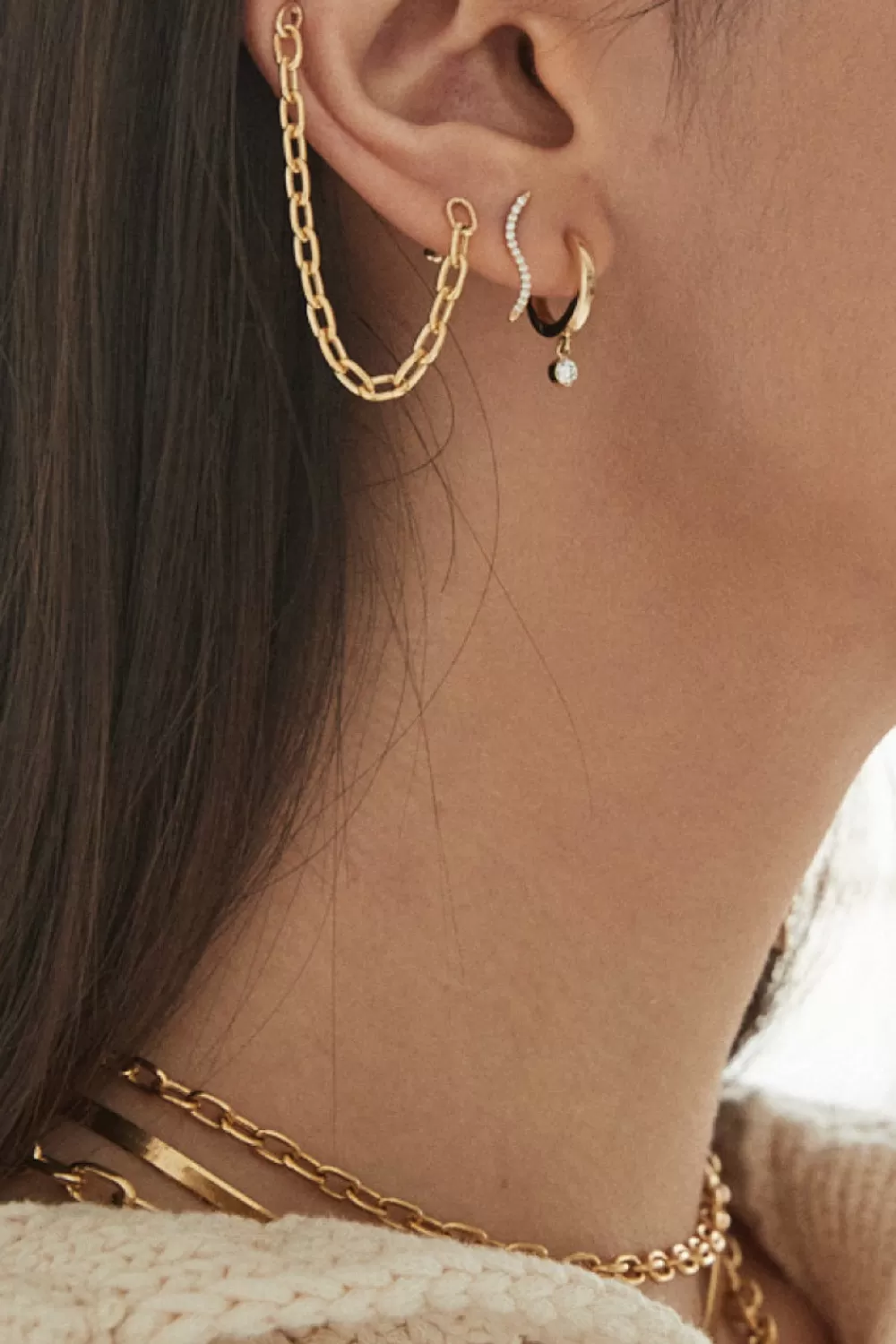 Woman KBH Fine Jewelry | Mini Chain Link Loops