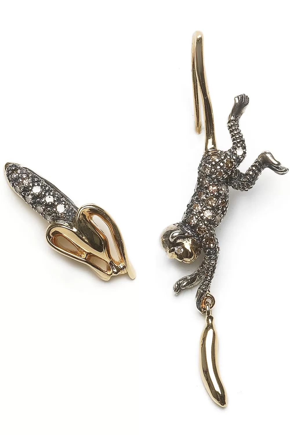 Woman Bibi van der Velden Fine Jewelry | Monkey & Banana Stud Earrings