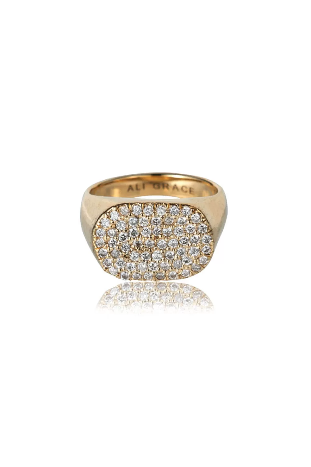 Woman Ali Grace Fine Jewelry | Pave Diamond Signet Ring