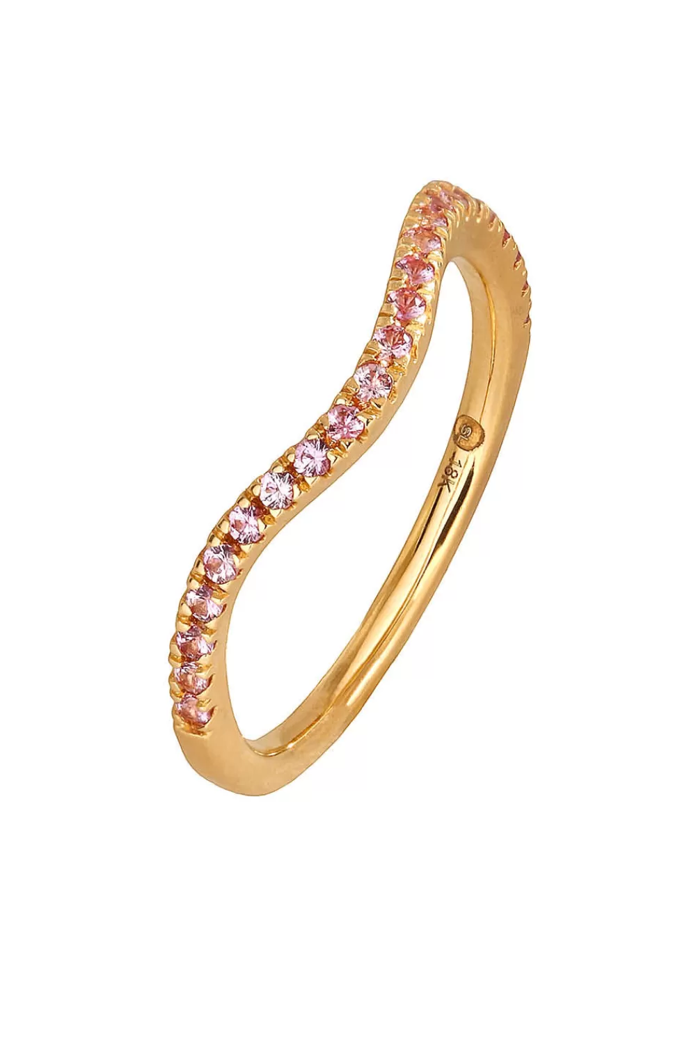 Woman Sandy Leong Fine Jewelry | Pink Sapphire Wave Stack Ring