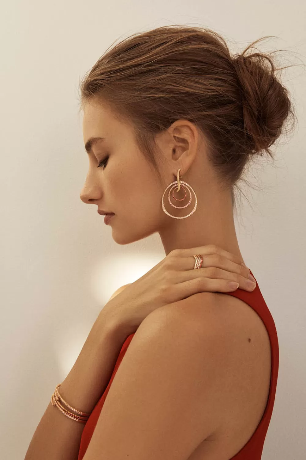 Woman Sandy Leong Fine Jewelry | Pink Sapphire Wave Stack Ring
