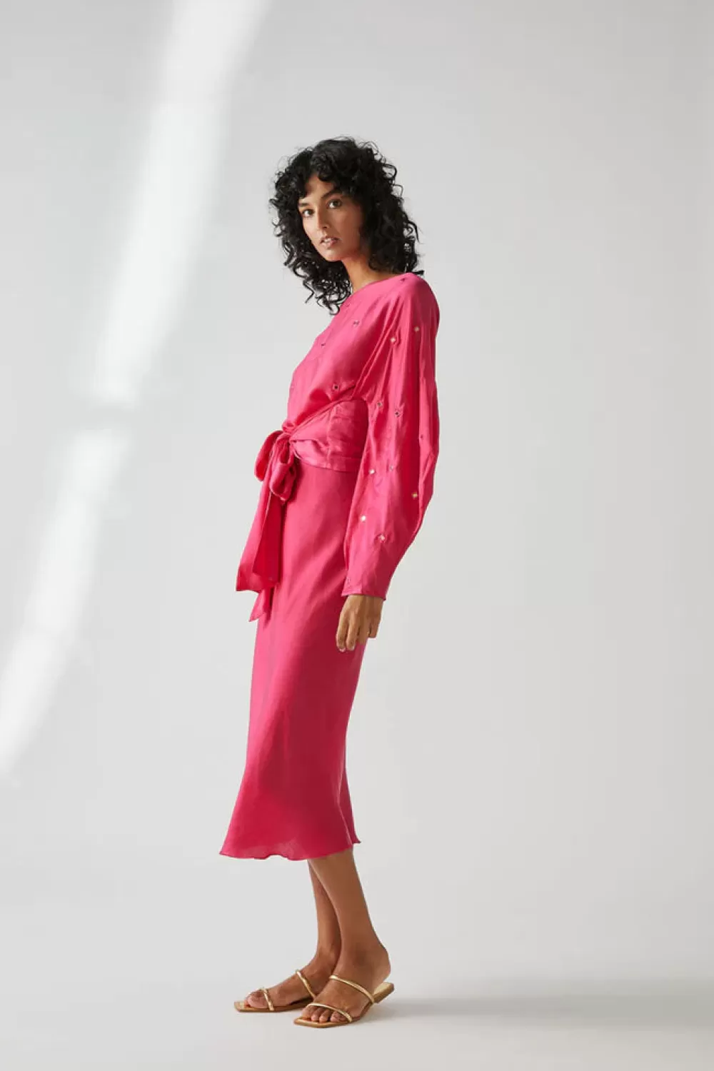 Woman Mastani Tops | Roohi Embellished Wrap Top In Magenta