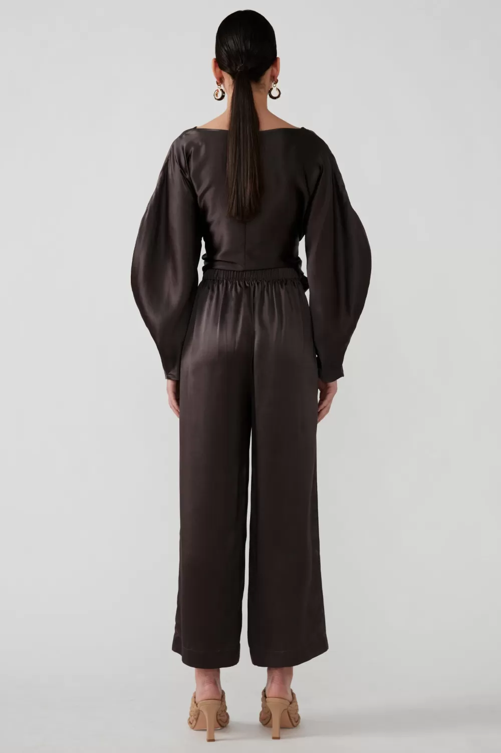 Woman Mastani Tops | Roohi Silk Wrap Top In Shadow