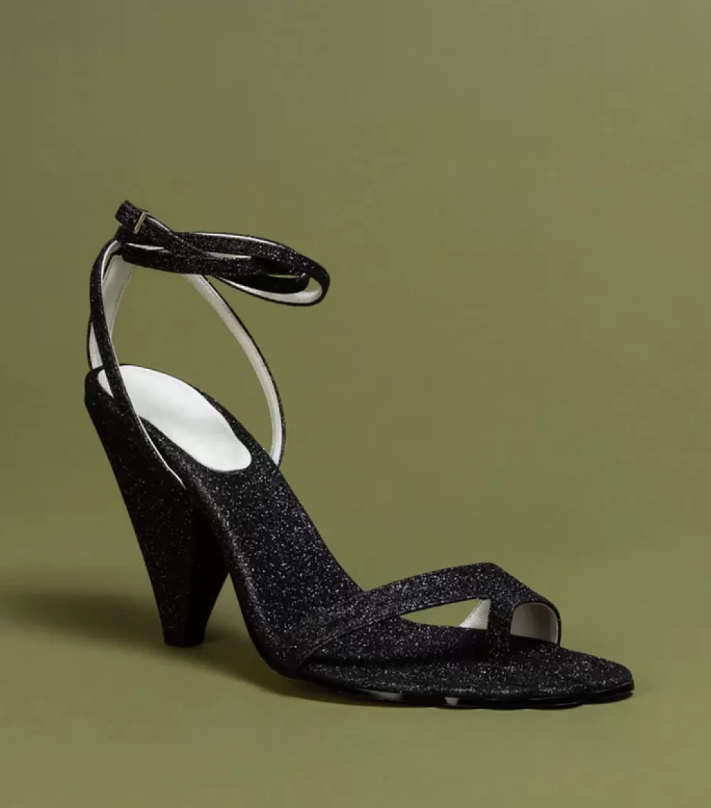 Woman O2monde Shoes | Selene Sandals In Black Glittler