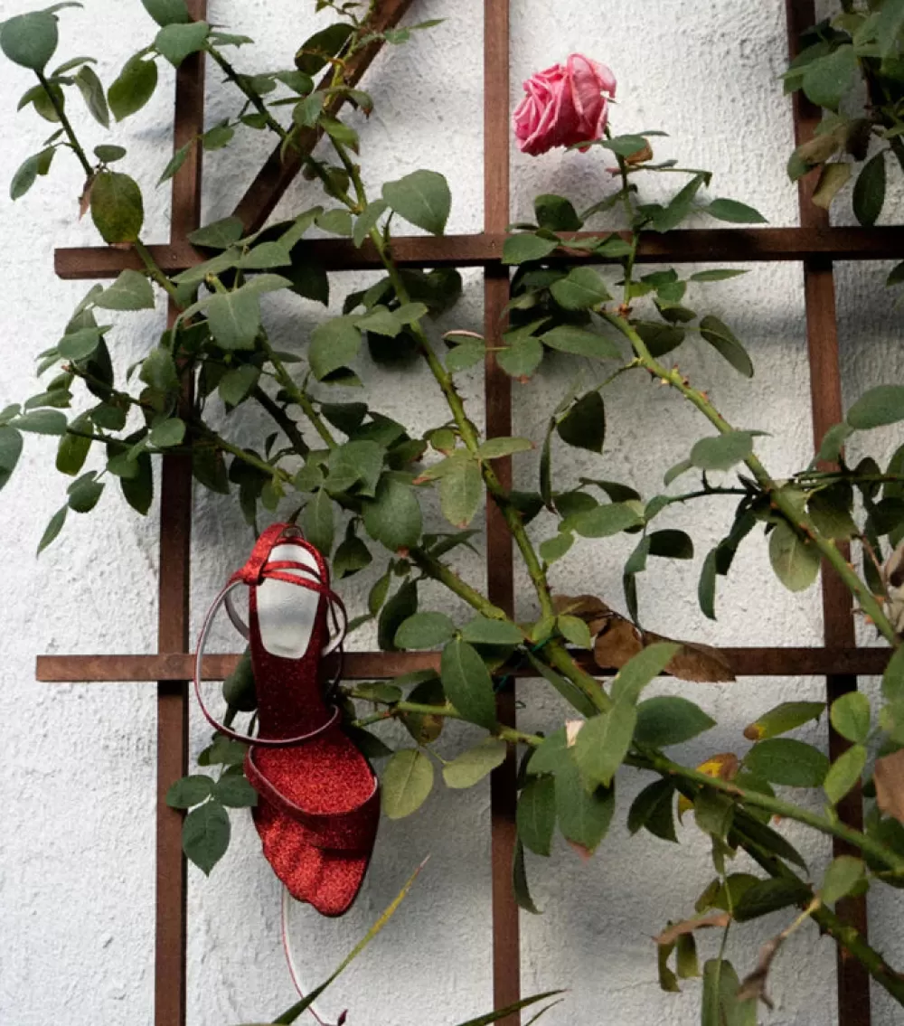 Woman O2monde Shoes | Selene Sandals In Red Glittler