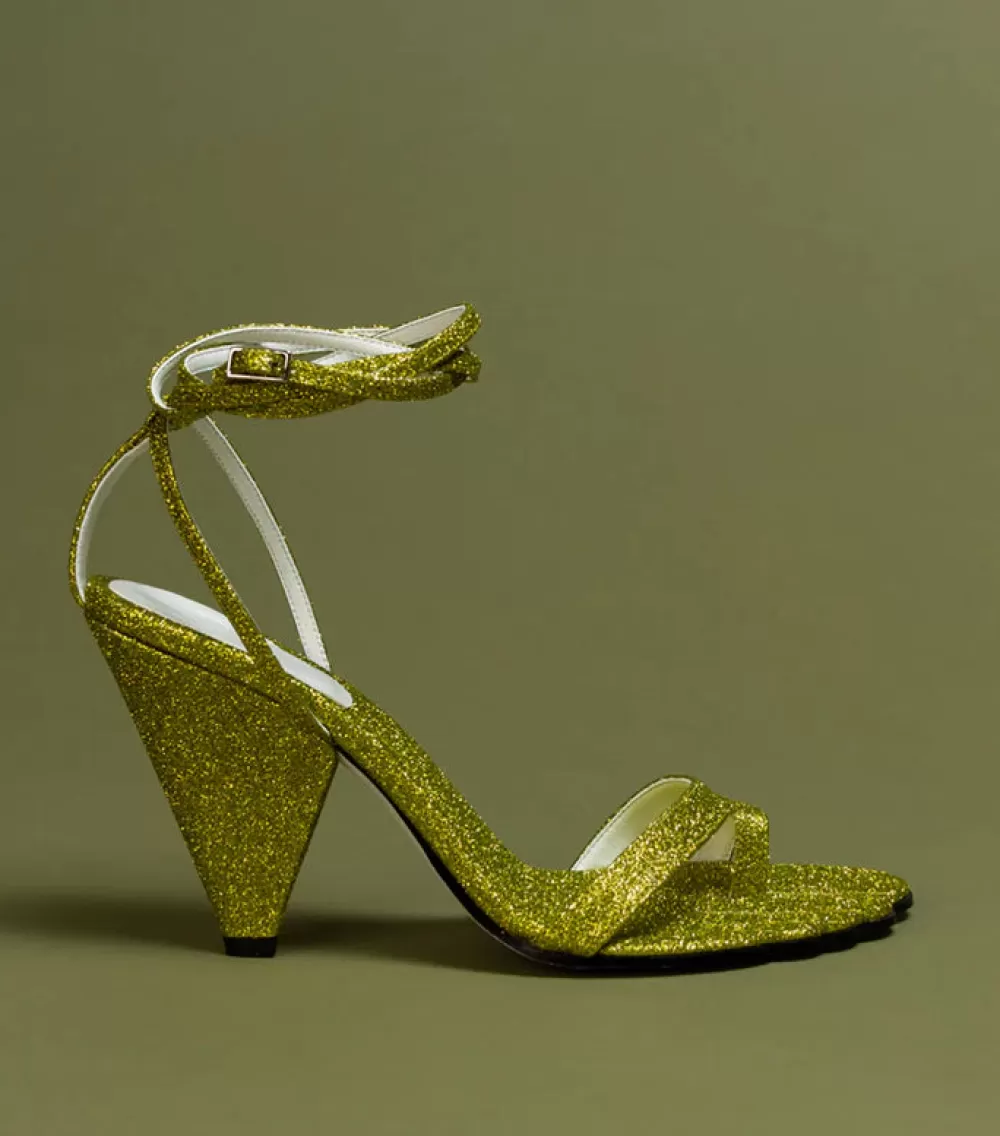 Woman O2monde Shoes | Selene Sandals In Yellow Glittler