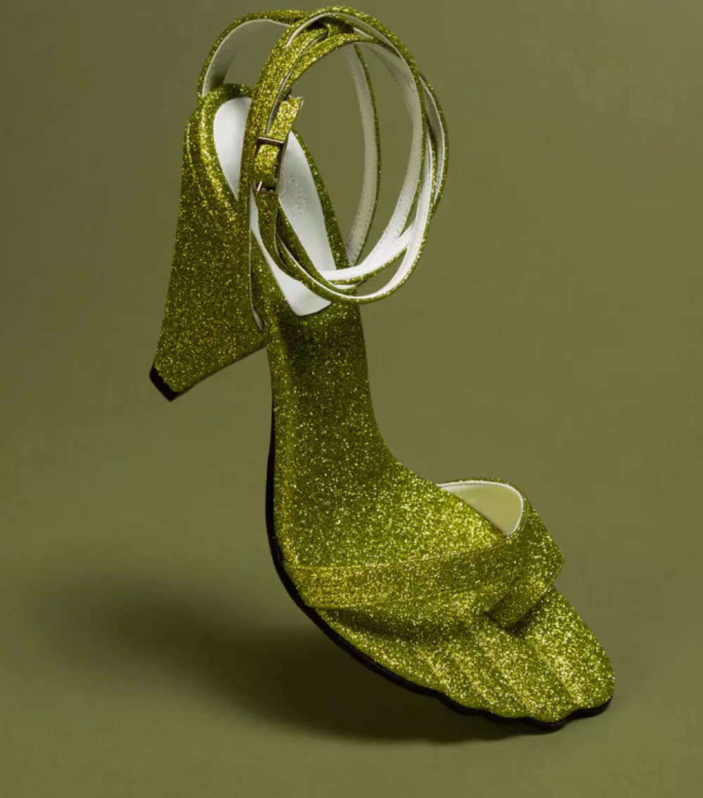 Woman O2monde Shoes | Selene Sandals In Yellow Glittler