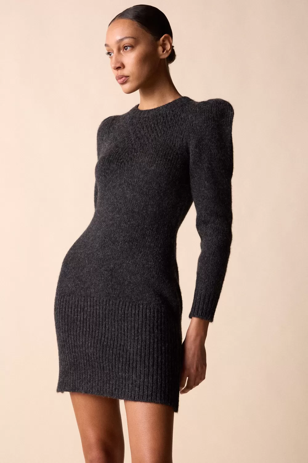 Woman St. Roche Knitwear | Sissy Mini Dress - Charcoal