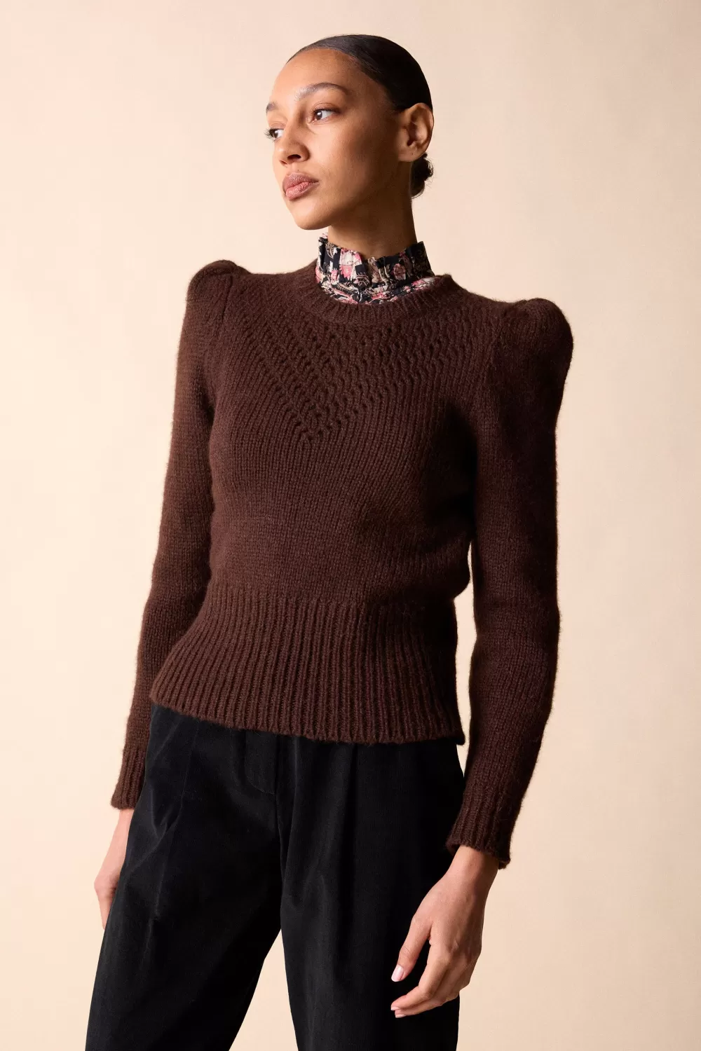 Woman St. Roche Knitwear | Sissy Sweater - Chocolate