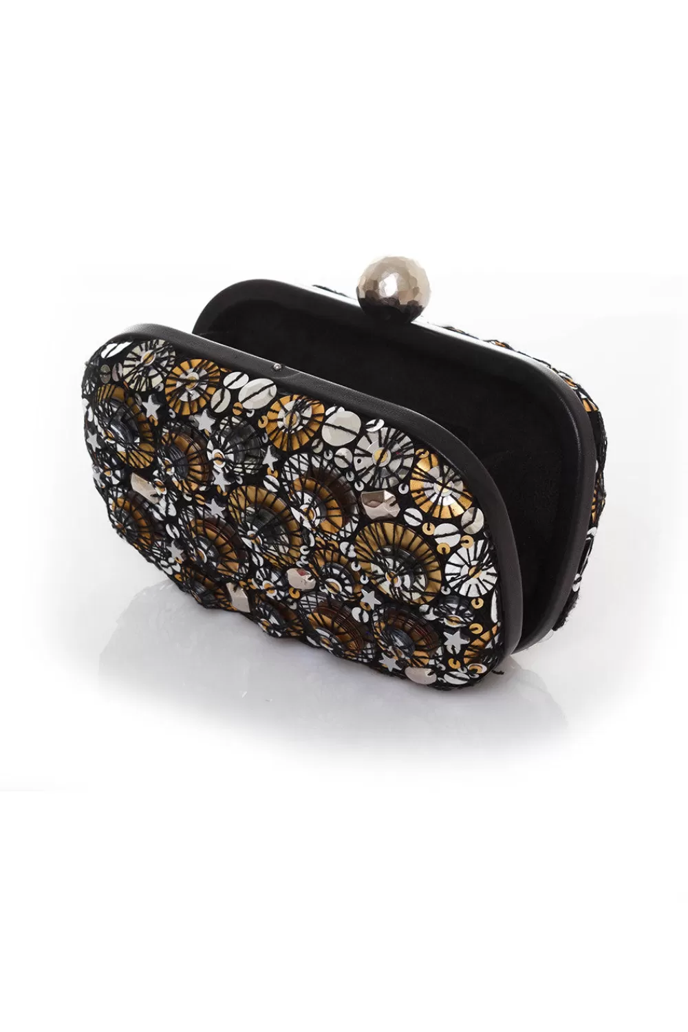 Woman Sarah's Bag Bags | Sold Out: Box Disquette Clutch In Metallic