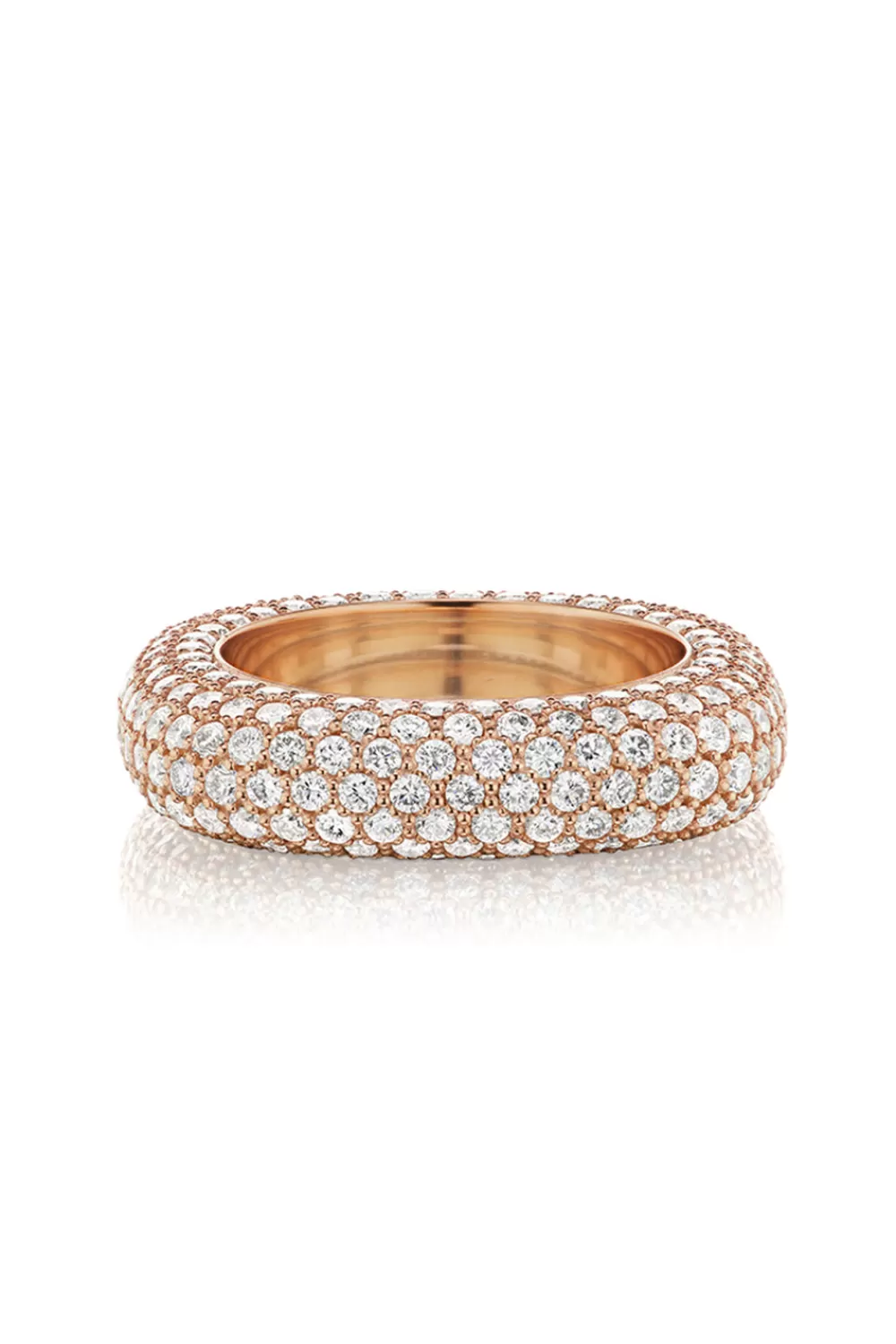 Woman KBH Fine Jewelry | Square Bling Ring In Rose Gold
